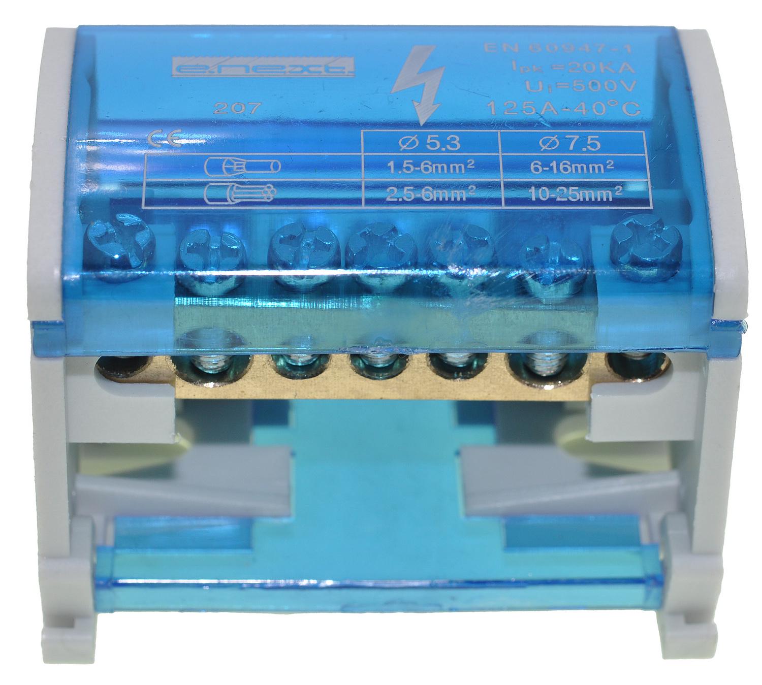 Шина нульова E.NEXT e.cbs.pro 2.7 у корпусі на DIN-рейку (p0650001)