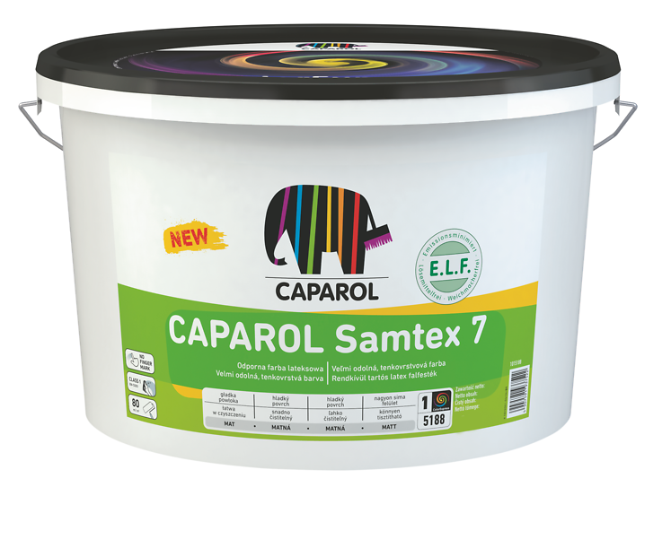 Краска интерьерная латексная шелковисто-матовая Caparol Samtex 7 E.L.F. База 1 10 л