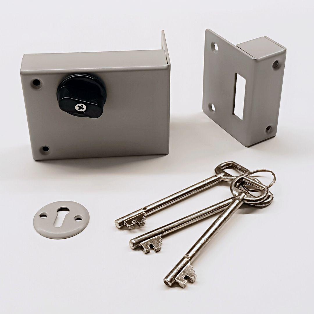 Замок накладний UKRFIX 6-ти сувальдний Світло-сірий (29070665)