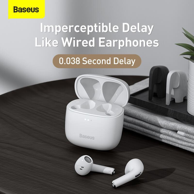 Наушники Baseus Encok True Wireless Earphones Bowie E8 White - фото 4