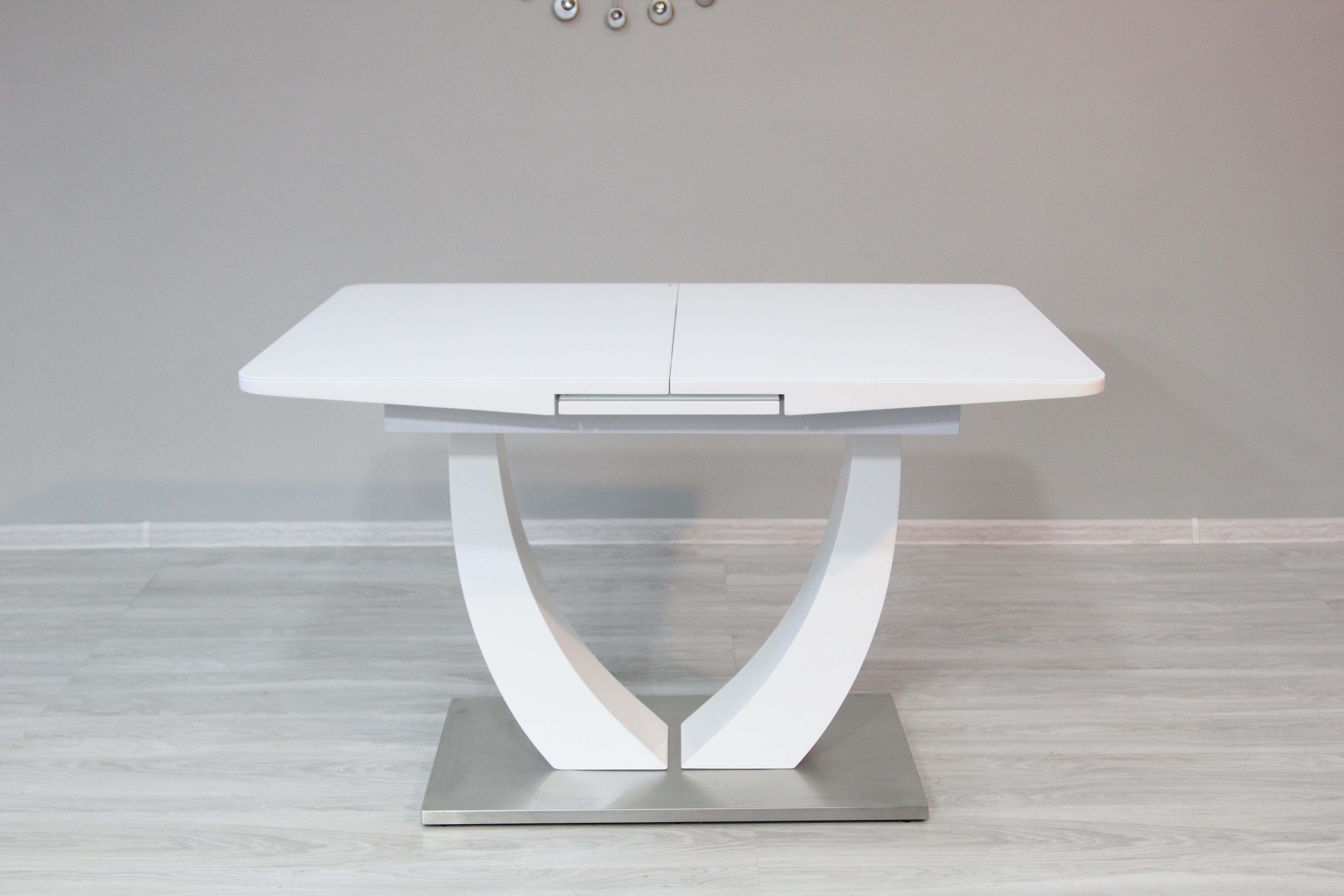 Обеденный стол стеклянный Евродом Concord T-904 1200/1500х800х760 мм White (24639317)