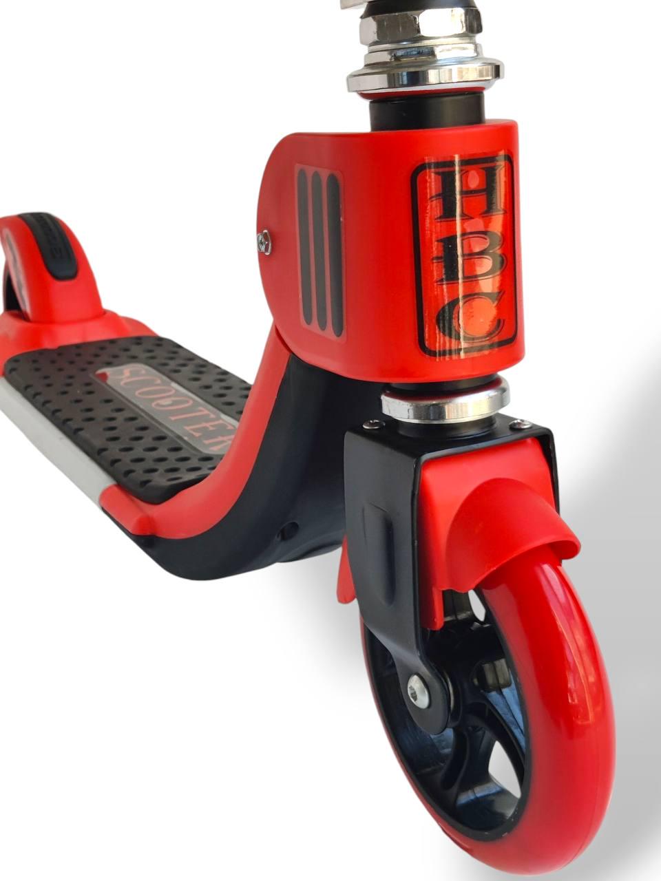 Самокат дитячий двоколісний Scooter HBC 391X до 75 кг з ножним гальмом Червоний (391Xr-s2) - фото 6
