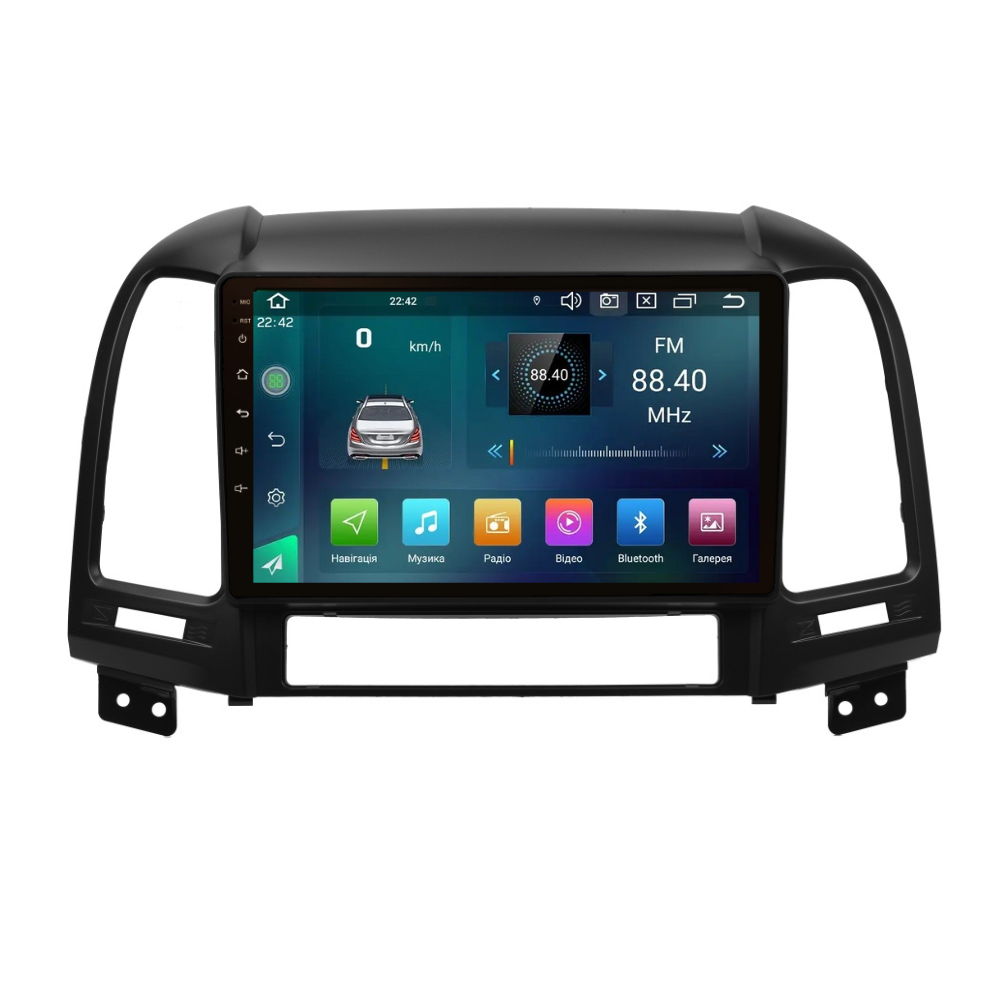 Магнитола штатная CYCLONE C9-006 DVR DSP Carplay 2.32 GB для Hyundai Santa Fe 2006-2012 г. (AR-81141)