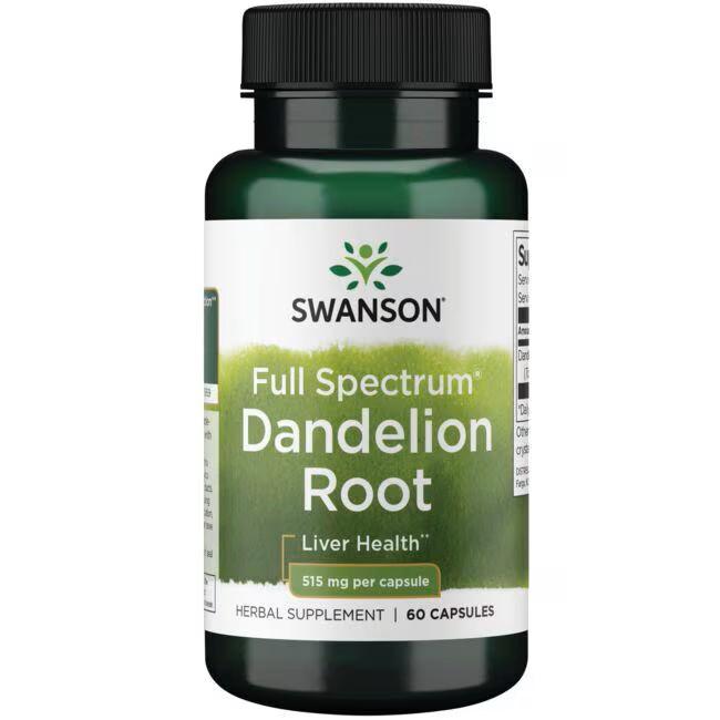 Корень одуванчика Swanson Full Spectrum Dandelion Root 515 mg 60 капс.