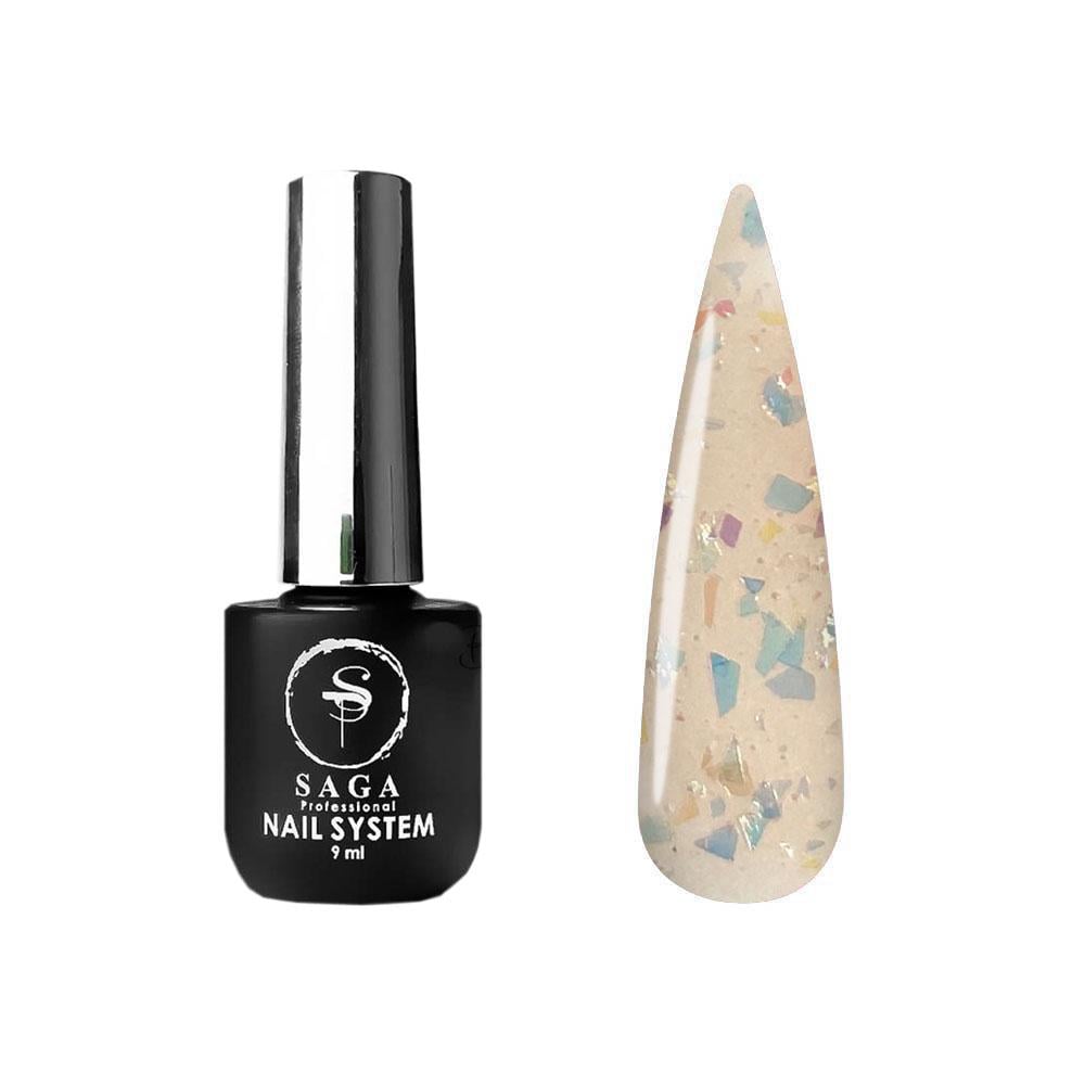 База для гель-лака Saga Professional Agate Base 02 камуфлирующая со слюдой с мерцающим эффектом 9 мл (33308)