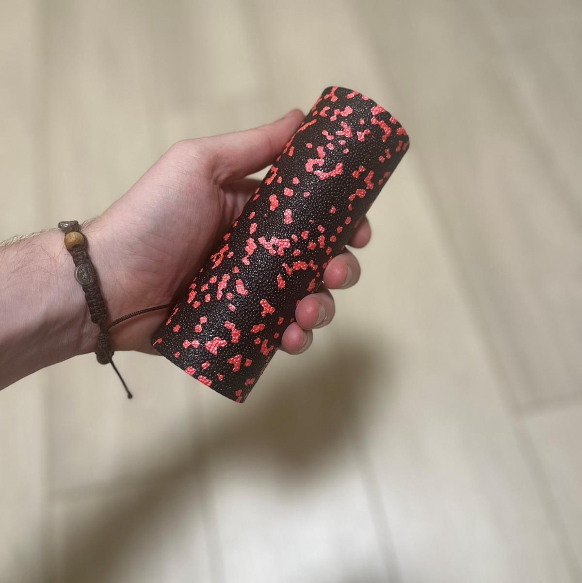 Ролик масажний гладкий PowerPlay PP-4346 Mini EPP Foam Roller 15x5,3 см Чорний/Червоний (A-013251) - фото 7