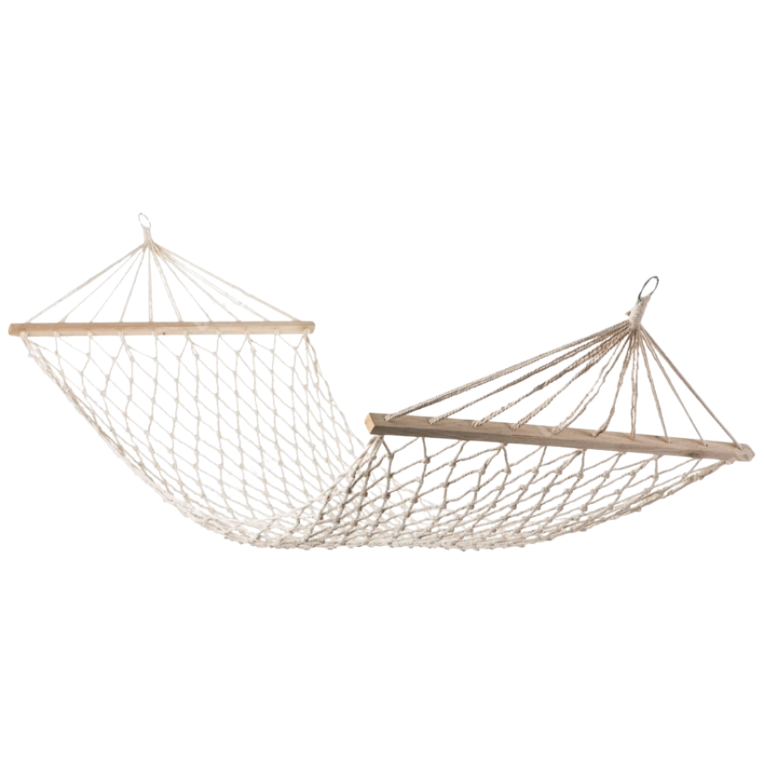 Гамак плетений JUMI Garden з планкою Білий Гамак плетений JUMI Garden з планкою Білий