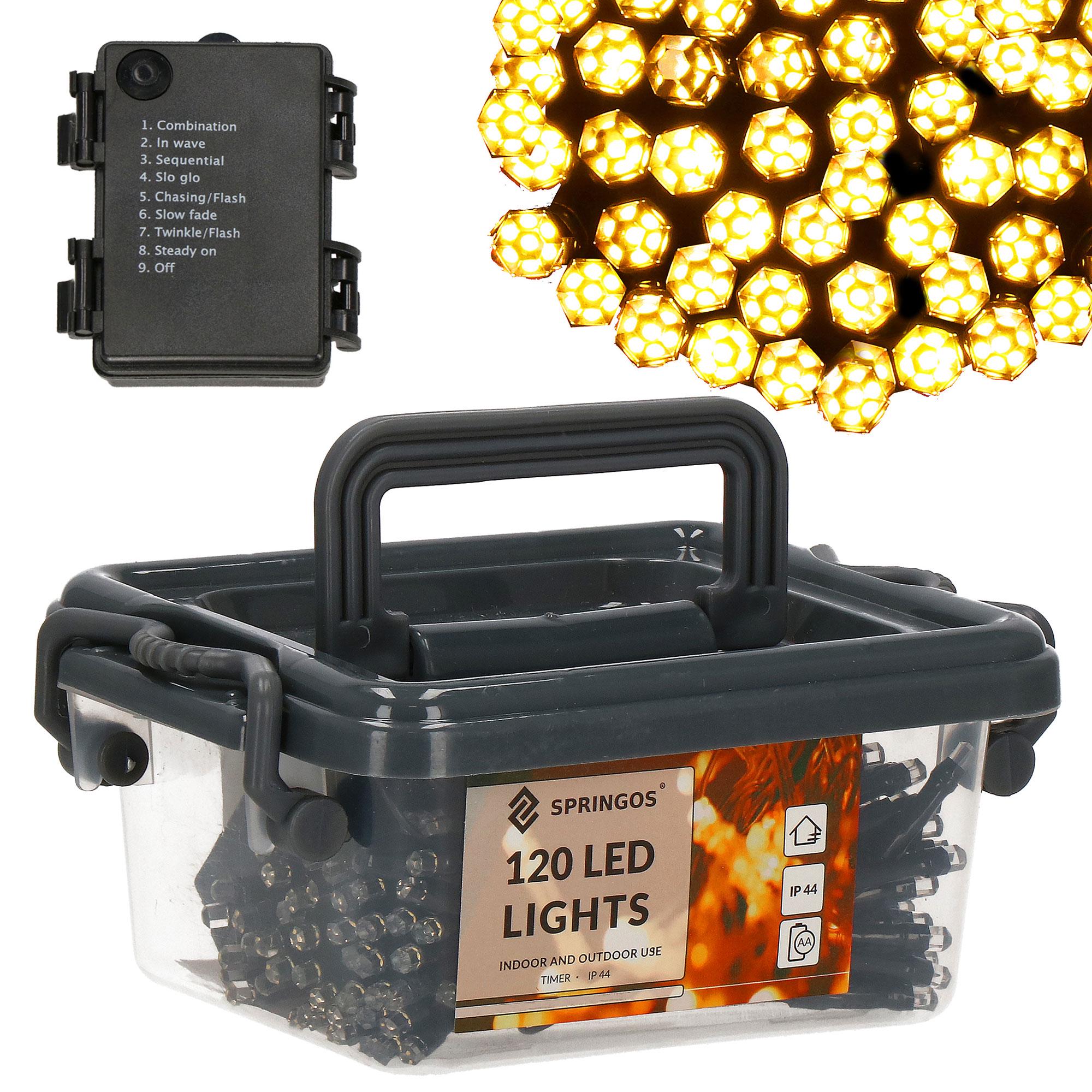 Гірлянда на батарейках Springos 120 LED 9 м Warm white (CL0174) - фото 3 Гірлянда на батарейках Springos 120 LED 9 м Warm white (CL0174) - фото 3