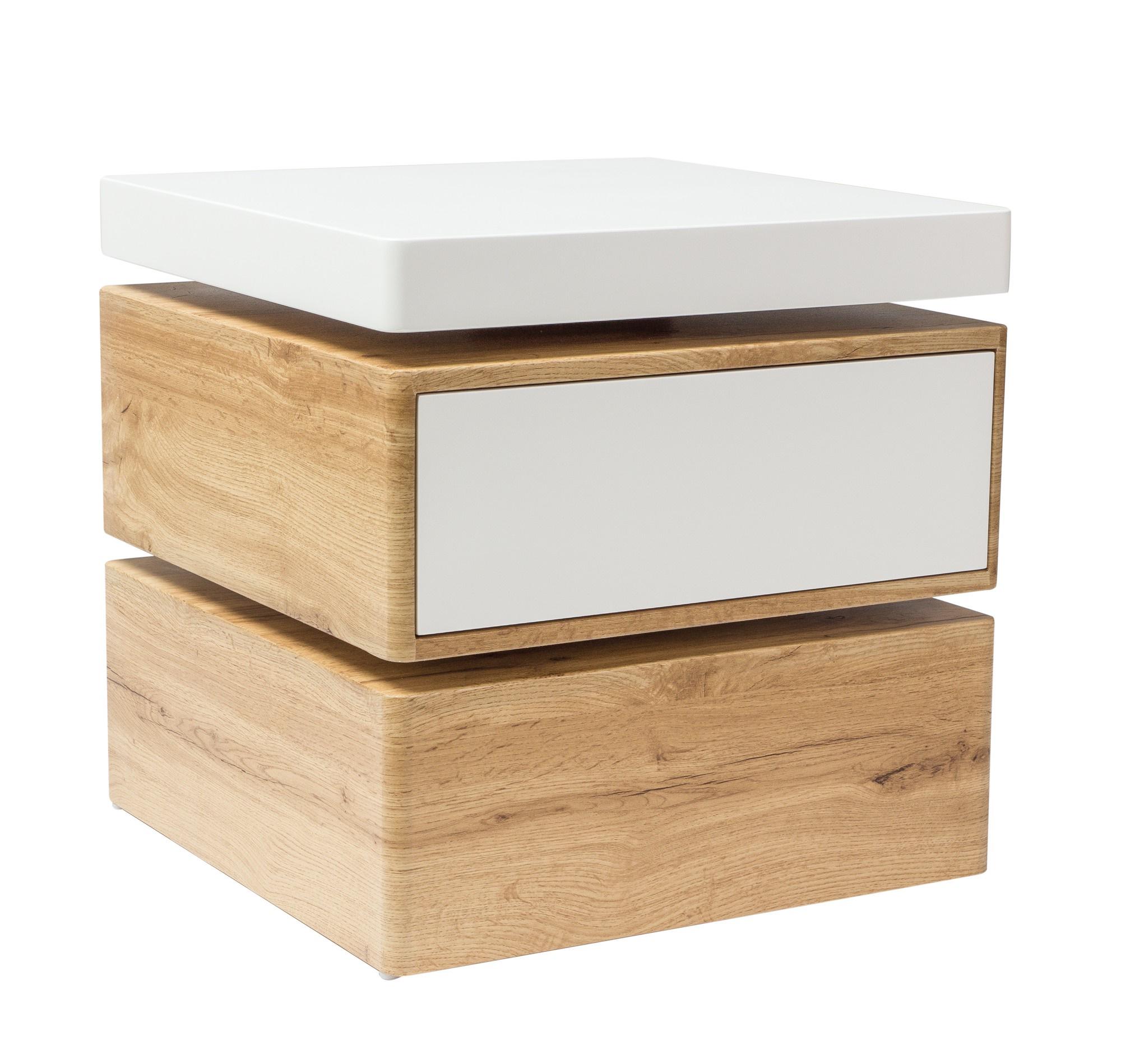 Журнальный столик Rita 50х50х50 Белый/Дуб