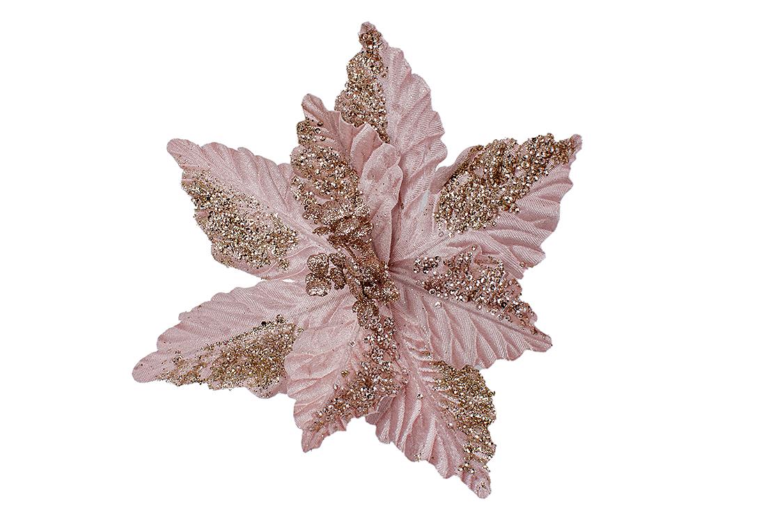 Цветок декоративный BonaDi Пуансеттия 27 см (839-795)