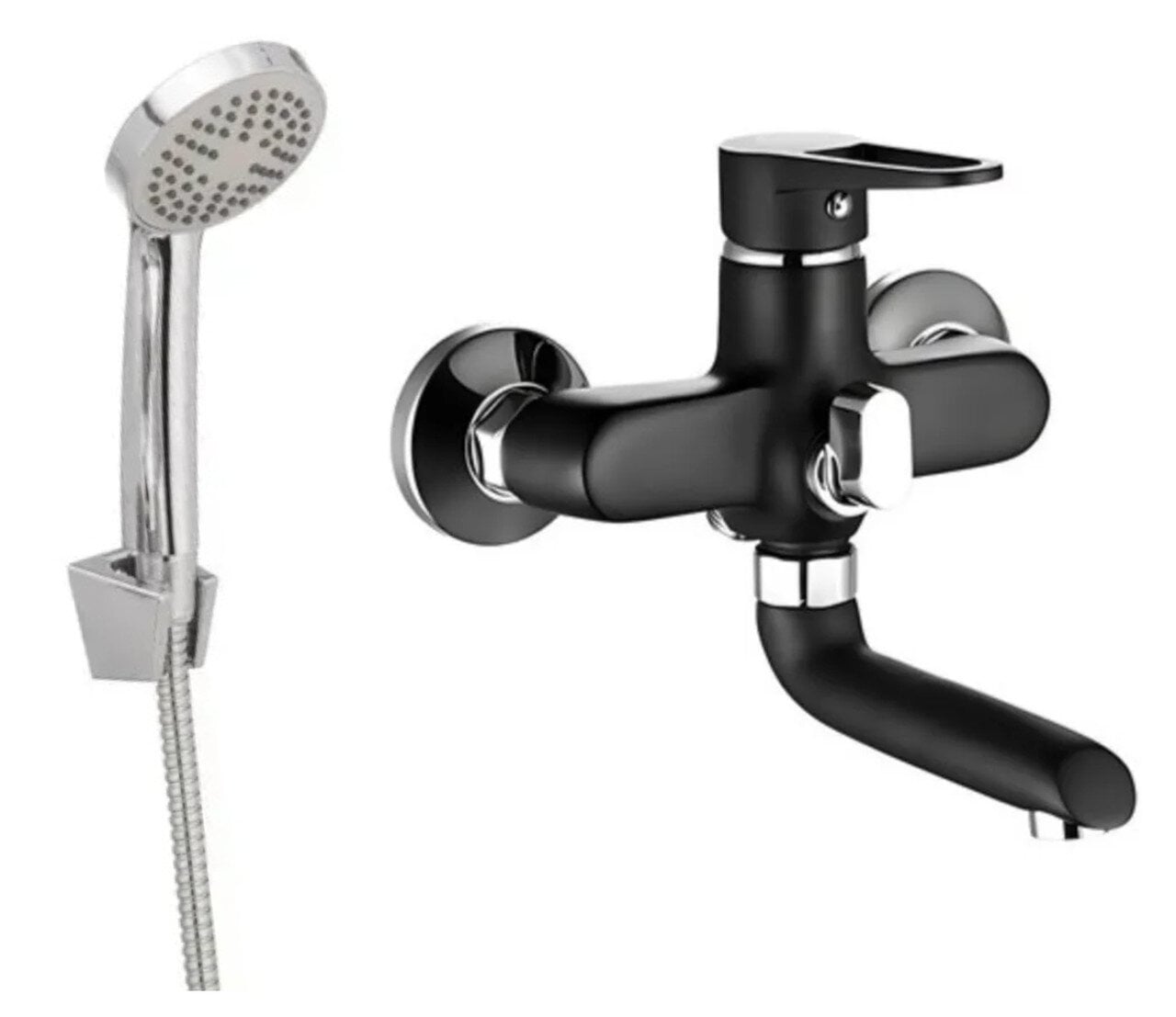 Смеситель для ванны Mixxus Elvis 009 EURO с коротким поворотным изливом Черный (MI6579)