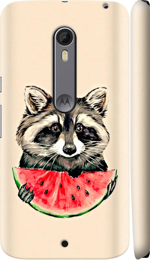Чехол на Motorola Moto X Style Енотик с арбузом (4605m-455-42517)