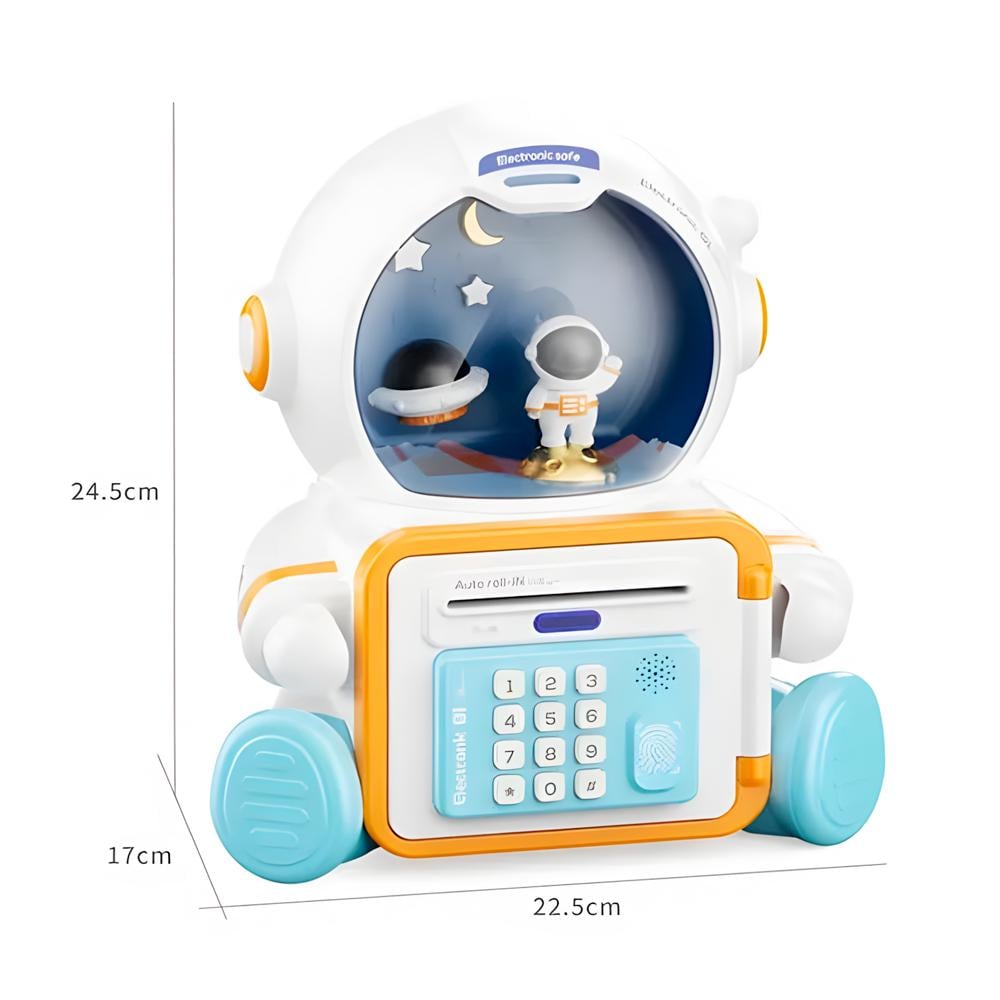 Копилка-копилка детская электронная Heracles Астронавт с автозагрузкой купюр/пин-кодом/отпечатком пальца/музыкой (1162) - фото 7 Копилка-копилка детская электронная Heracles Астронавт с автозагрузкой купюр/пин-кодом/отпечатком пальца/музыкой (1162) - фото 7