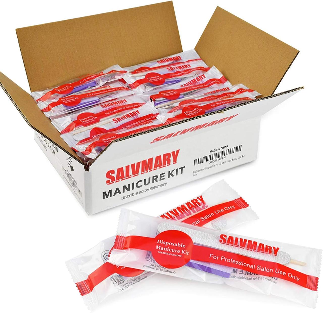 Набір для манікюру для нігтів з пилками для нігтів зернистістю 100/180 та міні-баф 80/100 100 шт.