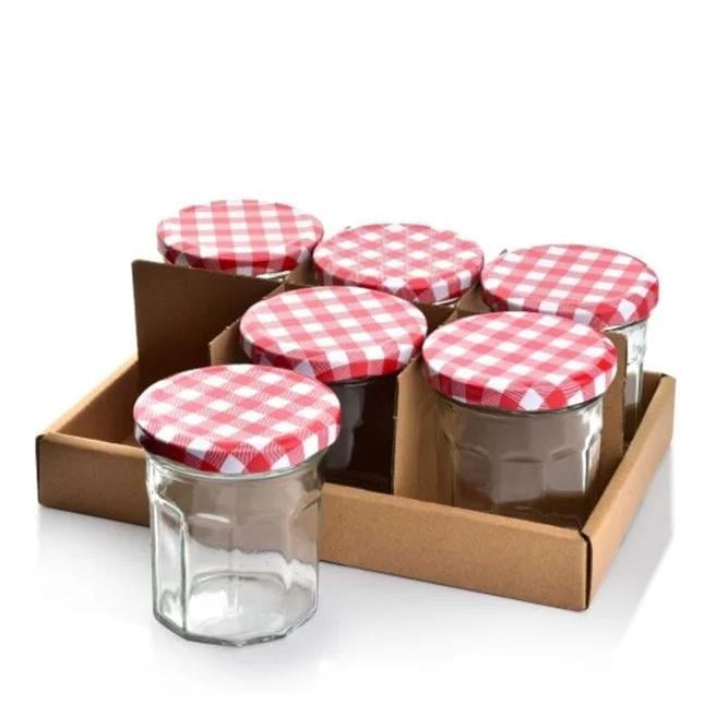 Комплект скляних банок Flora Basic Kitchen 160 мл 6 шт. (35483)
