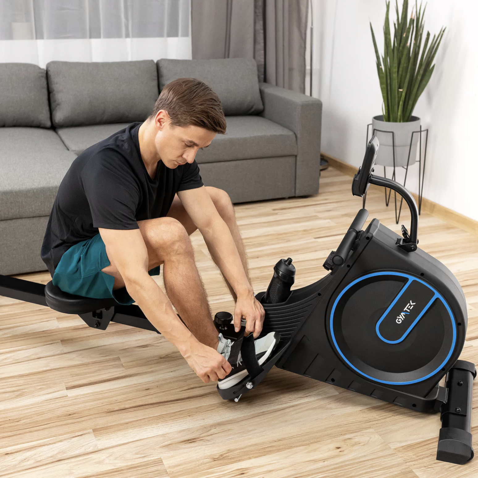 Тренажер гребний Gymtek XR1000 магнітний Синій (4589) - фото 15