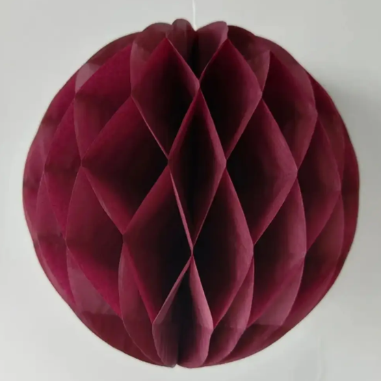 Шар соты бумажный 15 см Бордовый (059917)