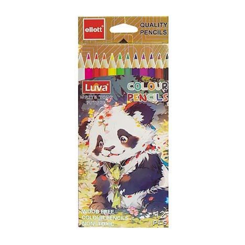 Набір кольорових олівців Bambi Luva Ellott CQ1004-12-2 12 кольорів (RLT54372)