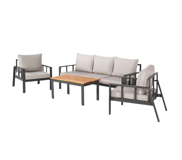 Комплект уличной мебели мягкой Loft с металлическим каркасом Белый (KS-1358-NM)