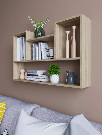 Полка навесная на стену MebelProff Tetris 12 Дуб сонома (26438436)