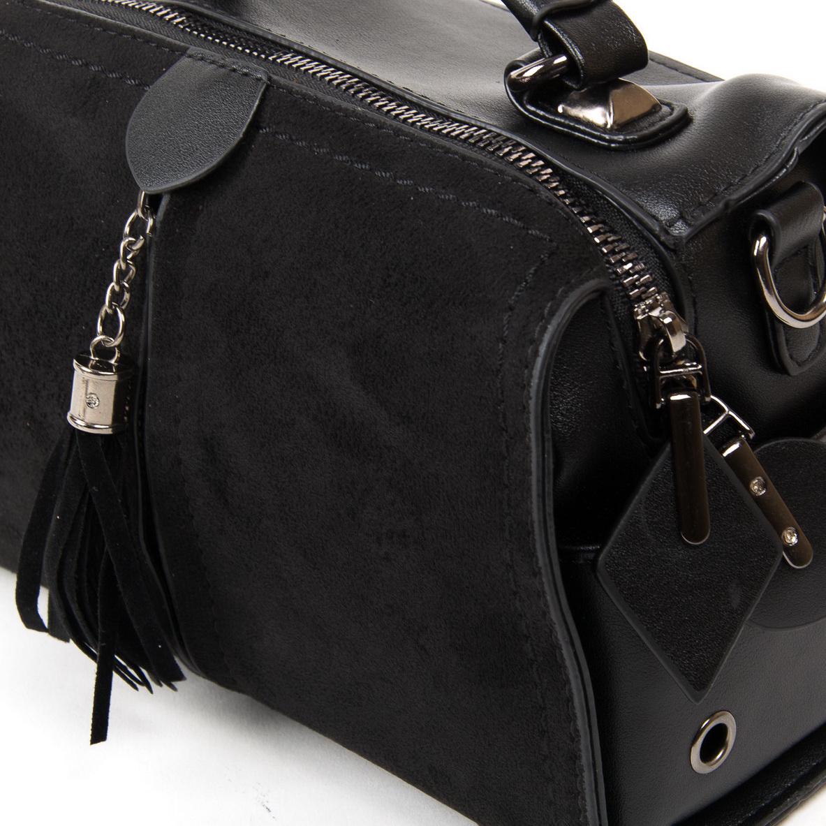 Женская модельная сумка из замша Fashion 53377 Черный - фото 3 Женская модельная сумка из замша Fashion 53377 Черный - фото 3