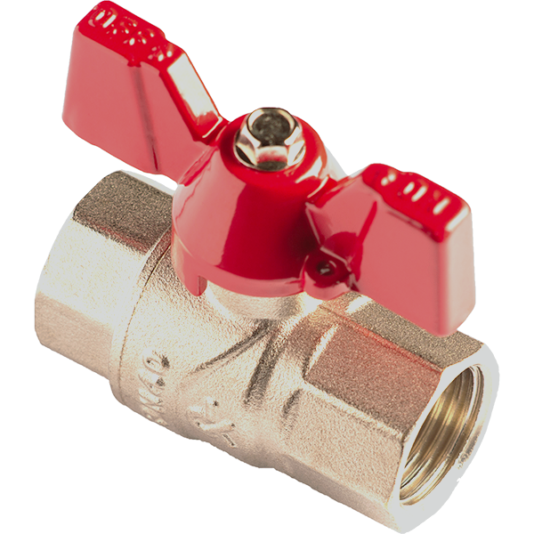 Кран шаровой DK Grand 1/2" ВВ прямой латунь никелированная (DG.103.15)