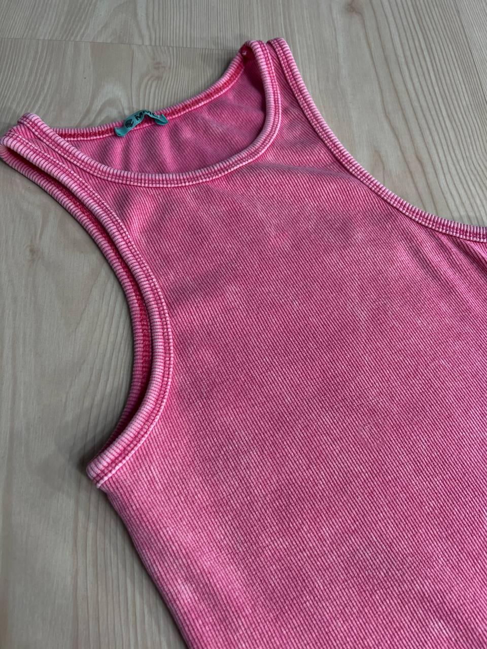 Платье женское MMC 240030 длинное в рубчик OS Розовый (26938690) - фото 6