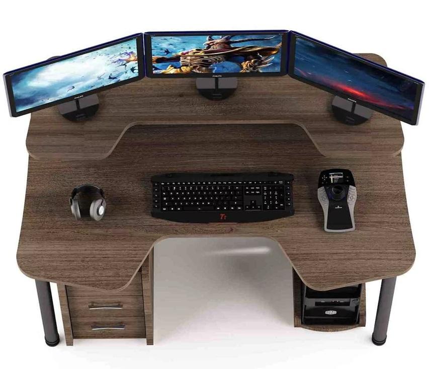 Геймерский стол COMFORT GTN12 120х87х75 см Орех эко - фото 3 Геймерский стол COMFORT GTN12 120х87х75 см Орех эко - фото 3