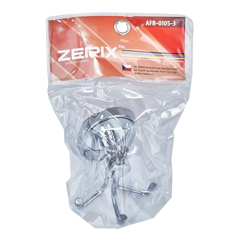 Гачок настінний Zerix AFB-0105-3 ZX5049 потрійний Хром (271861) - фото 4