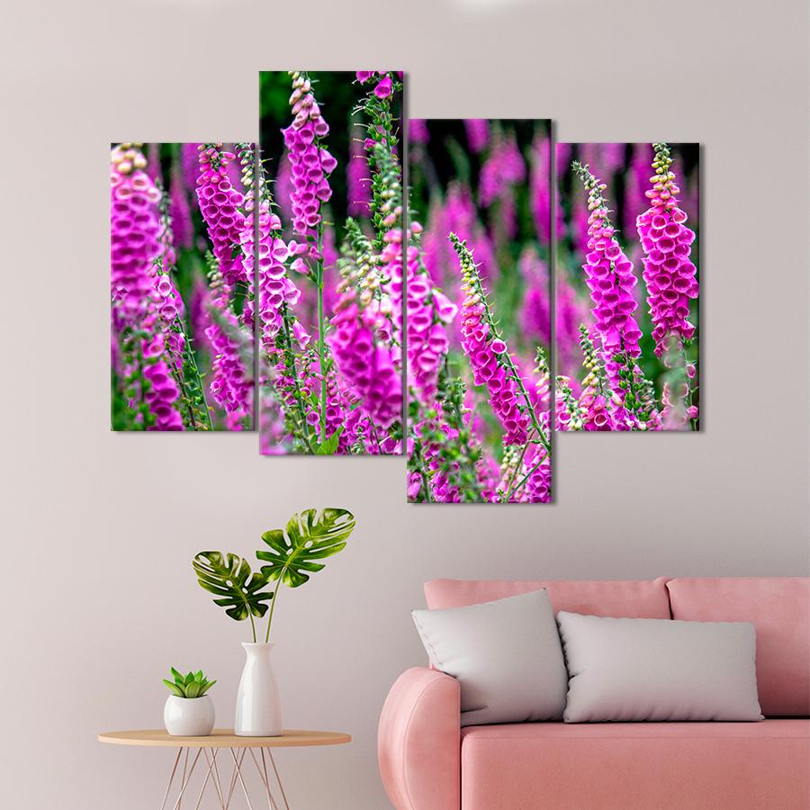 Картина цветы и растения Яркие цветы наперстянки 89x56 см (A1054-4)
