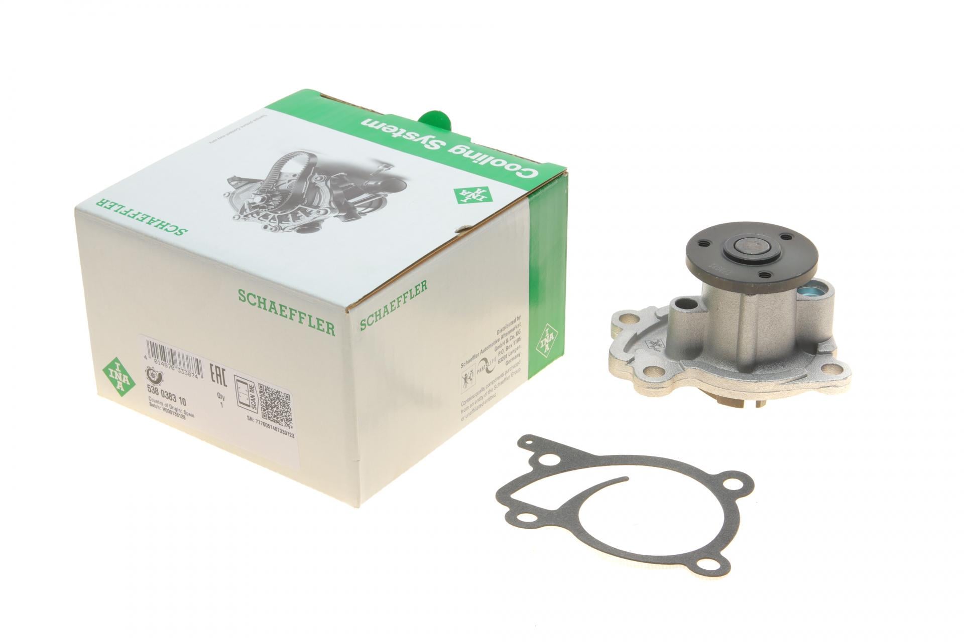 Насос воды INA Renault Megane III 1.2TCe/1.4TCe 09-/H5F/H4J 538 0383 10 (25588133)
