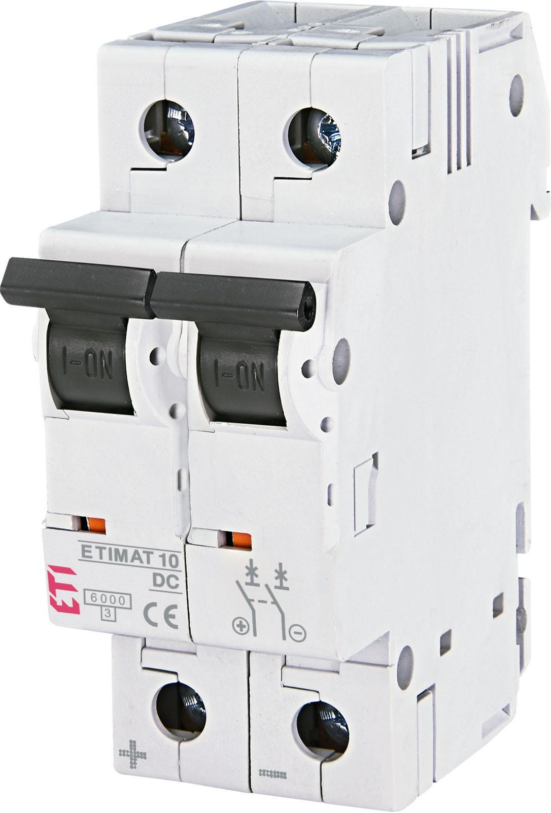 Автоматичний вимикач ETI ETIMAT 10-DC 2p 2A 6 кА C (2138708)
