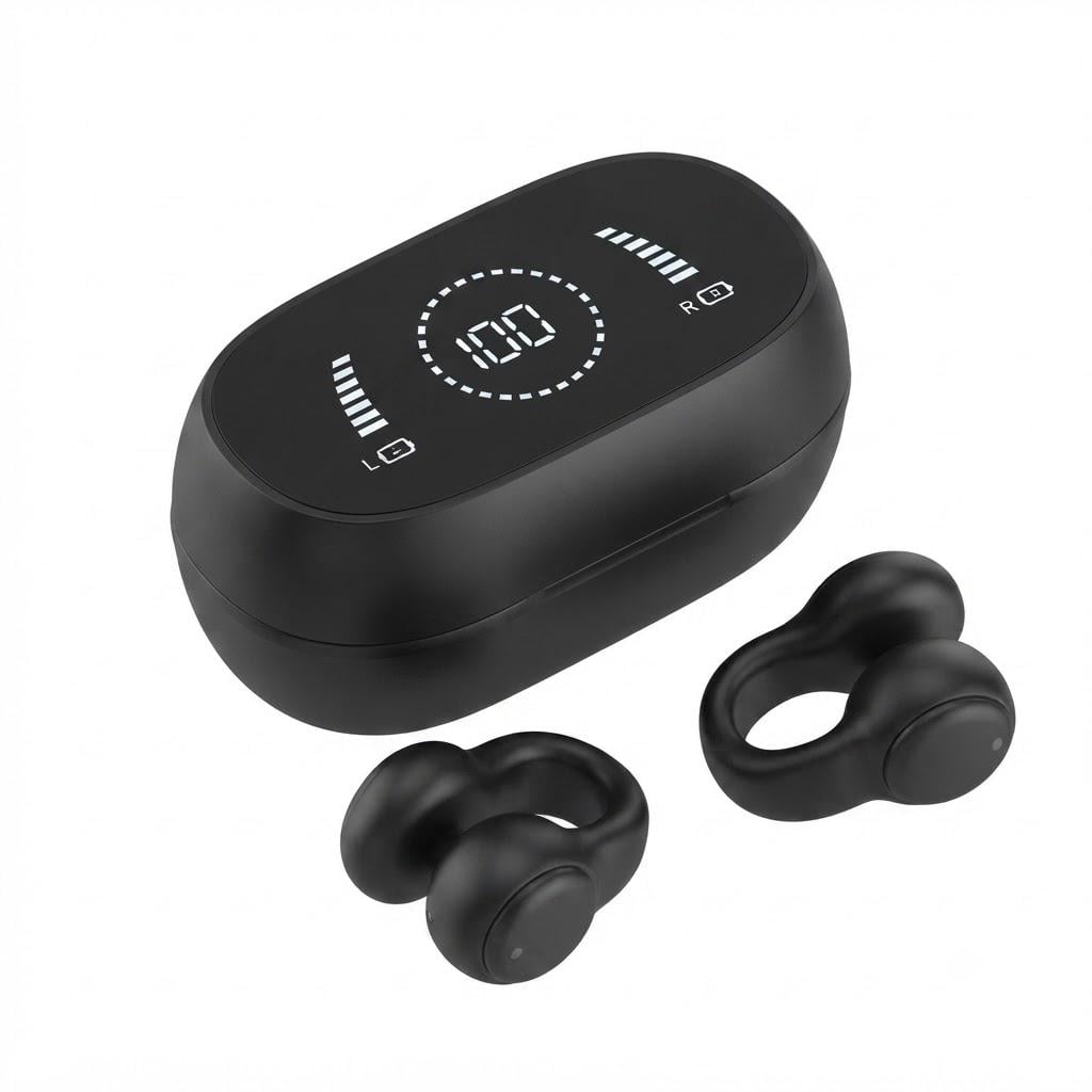 Навушники neQra Clipy M47 Bluetooth 5.3 бездротові відкритого типу Чорний матовий (36856460) Навушники neQra Clipy M47 Bluetooth 5.3 бездротові відкритого типу Чорний матовий (36856460)