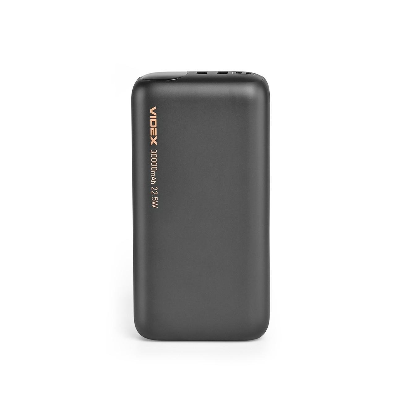 Повербанк Videx VPB-297 30000 mAh 22,5W QC+PD Black (23594488)