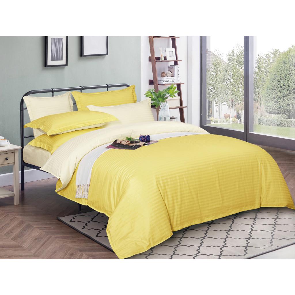 Комплект постельного белья MirSon 30-0003+30-0002 Bathild satin-stripe семейный 160х220 см (215727)