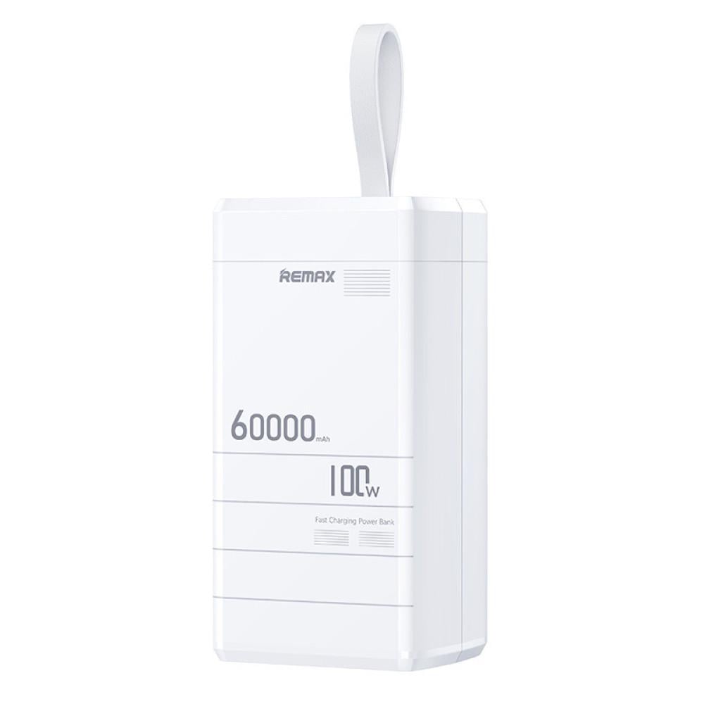 Повербанк REMAX RPP-650 с быстрой зарядкой 100W 60000 mAh 1USB/2Type-C White (28446679)