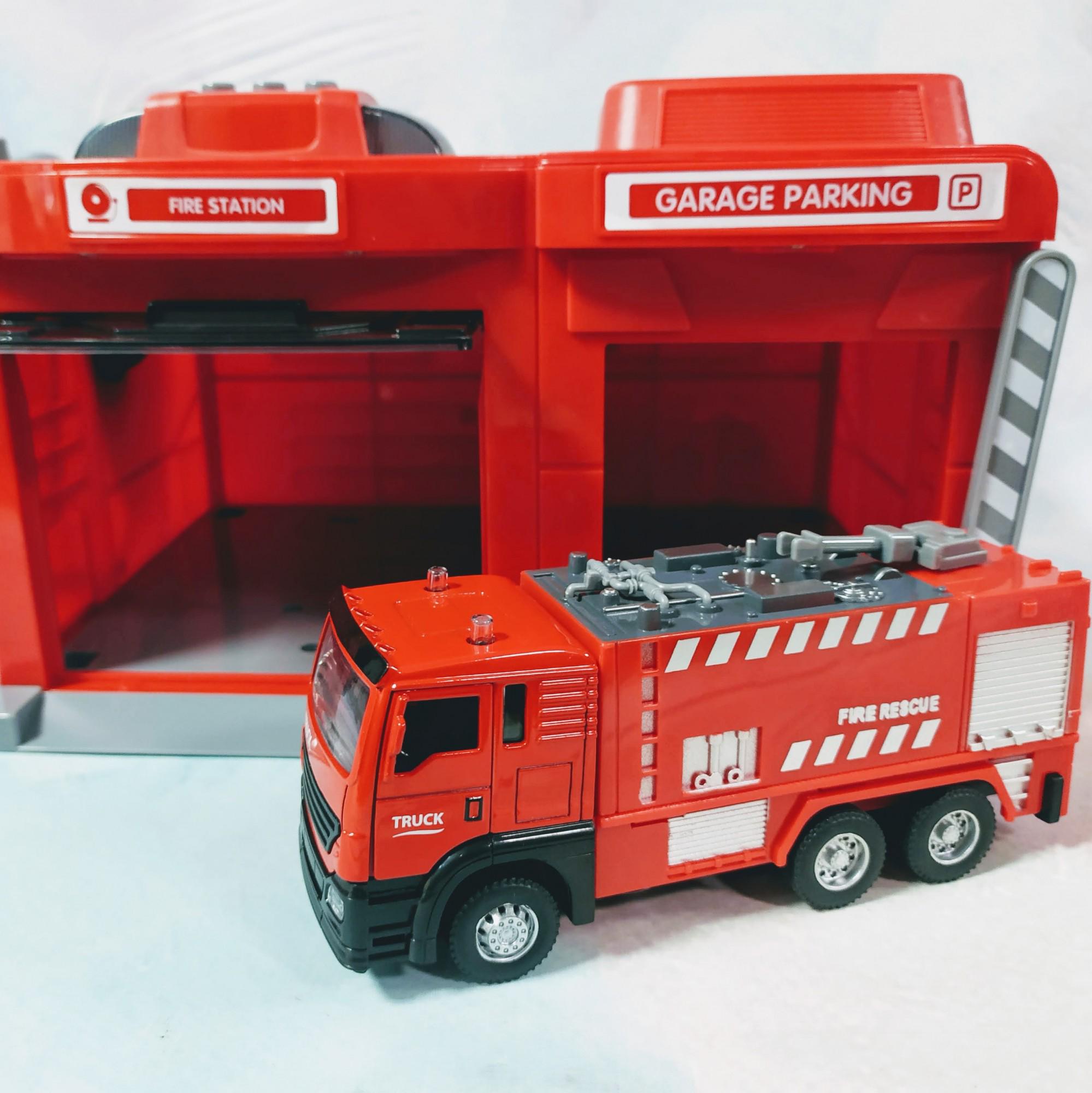 Гараж з пожежною машинкою Chengmei Toys зі світловими та звуковими ефектами (CLM-551)