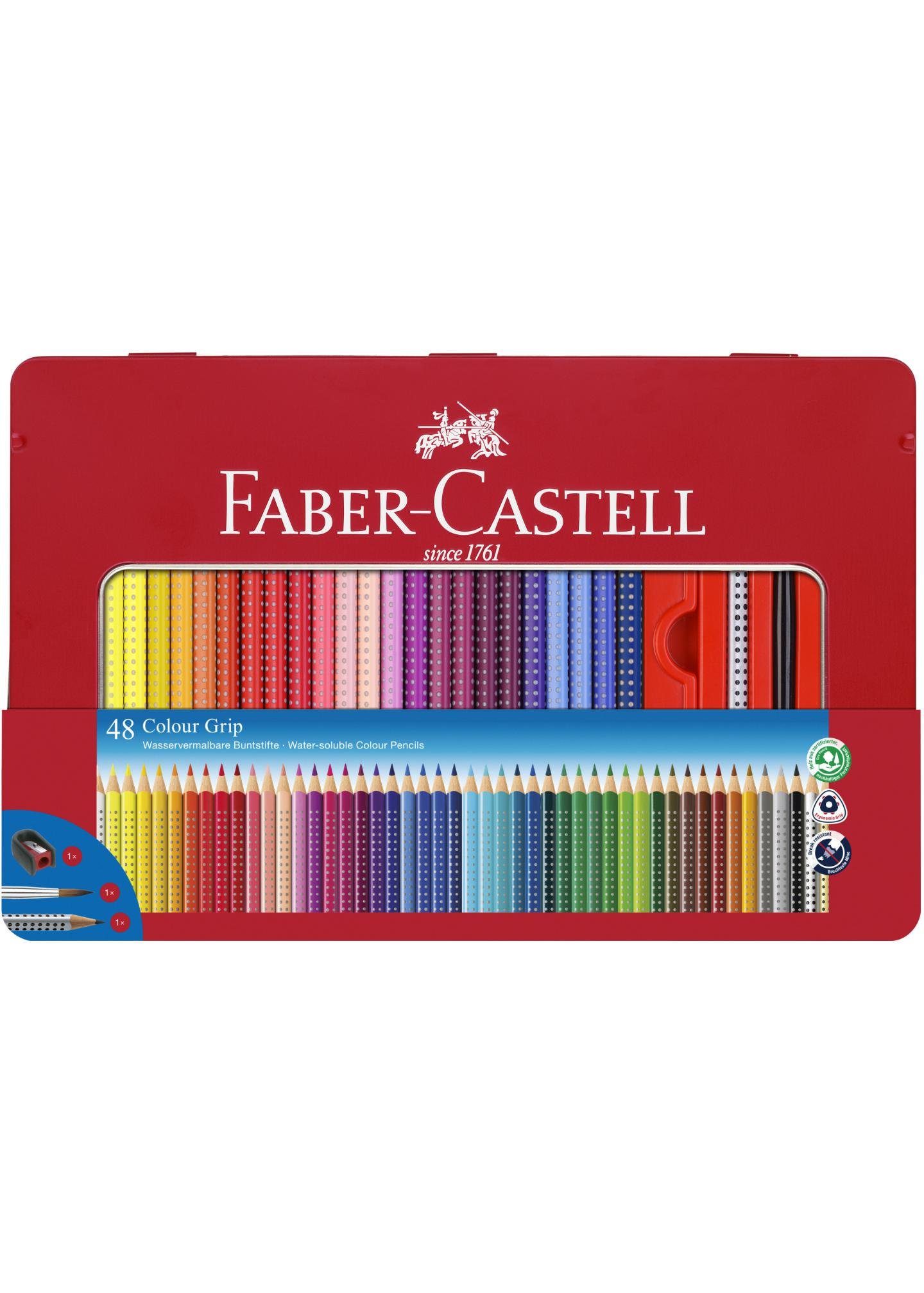 Набор карандашей Faber-Castell Grip 2001 акварельные трехгранные 36 цветов (112442)