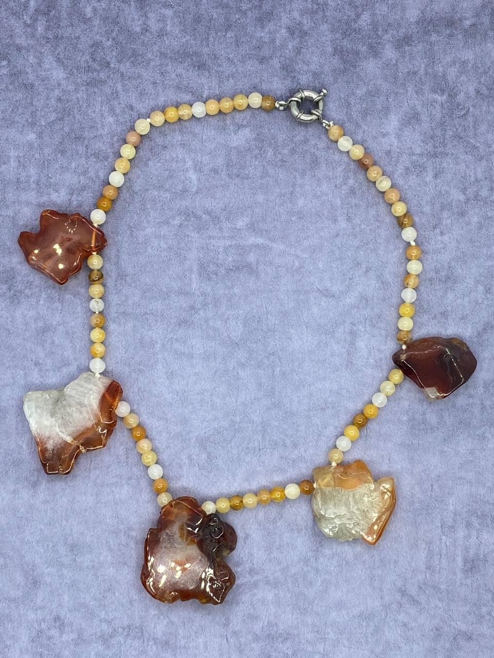 Бусы сердолик 54 см Коричневый (9908)