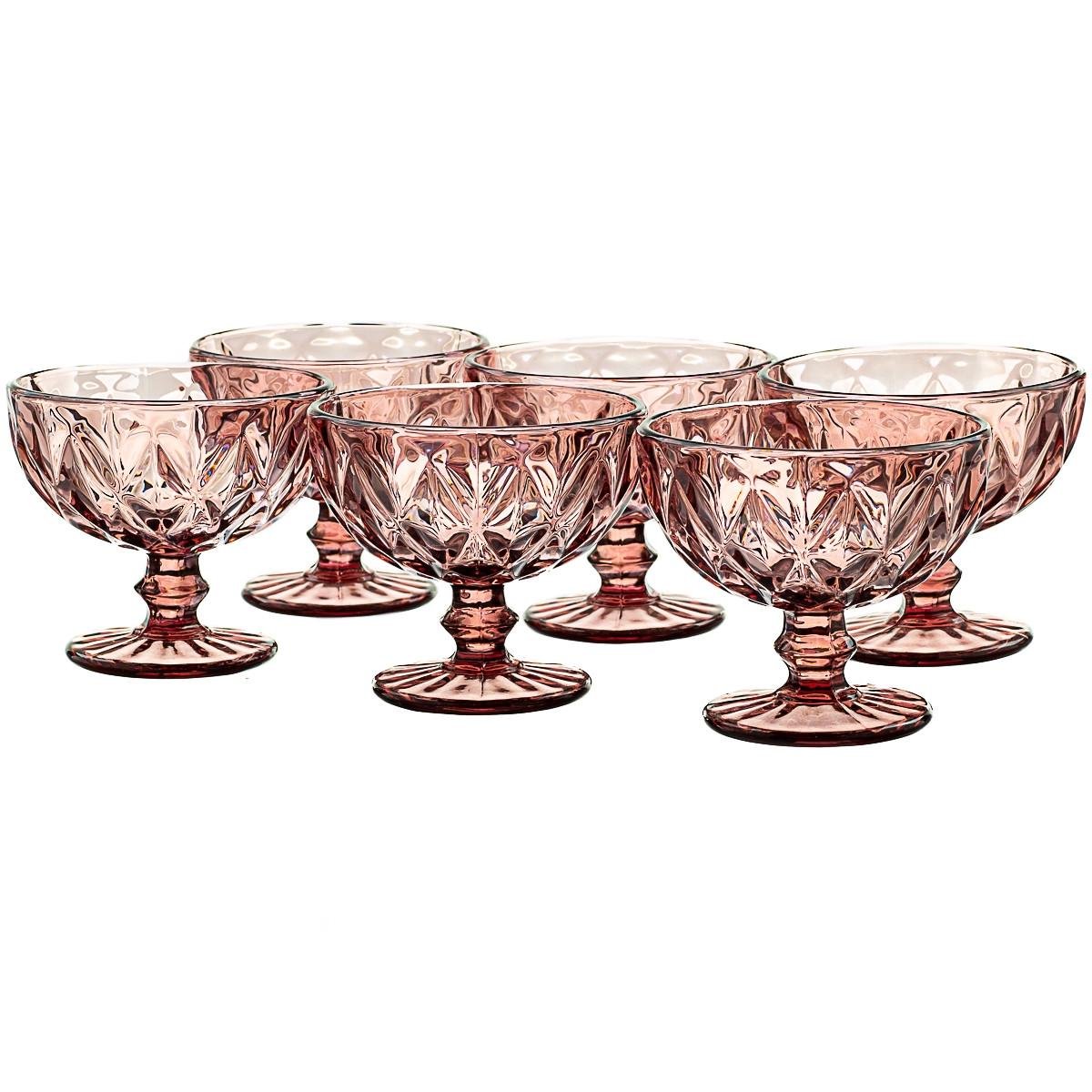 Стеклянные креманки Lefard Гиацинт 300 мл 6 шт. (8428-007)