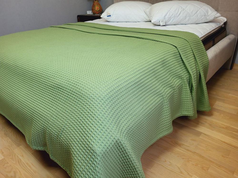 Покрывало Пике Сота 160x220 см Пряный зеленый (11103) - фото 2
