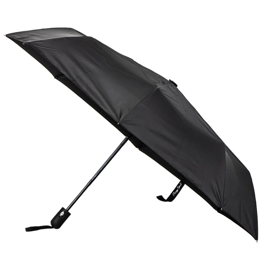 Зонтик складной Elisey Монохром с автоматическим механизмом Черный (116-81-9077-015)