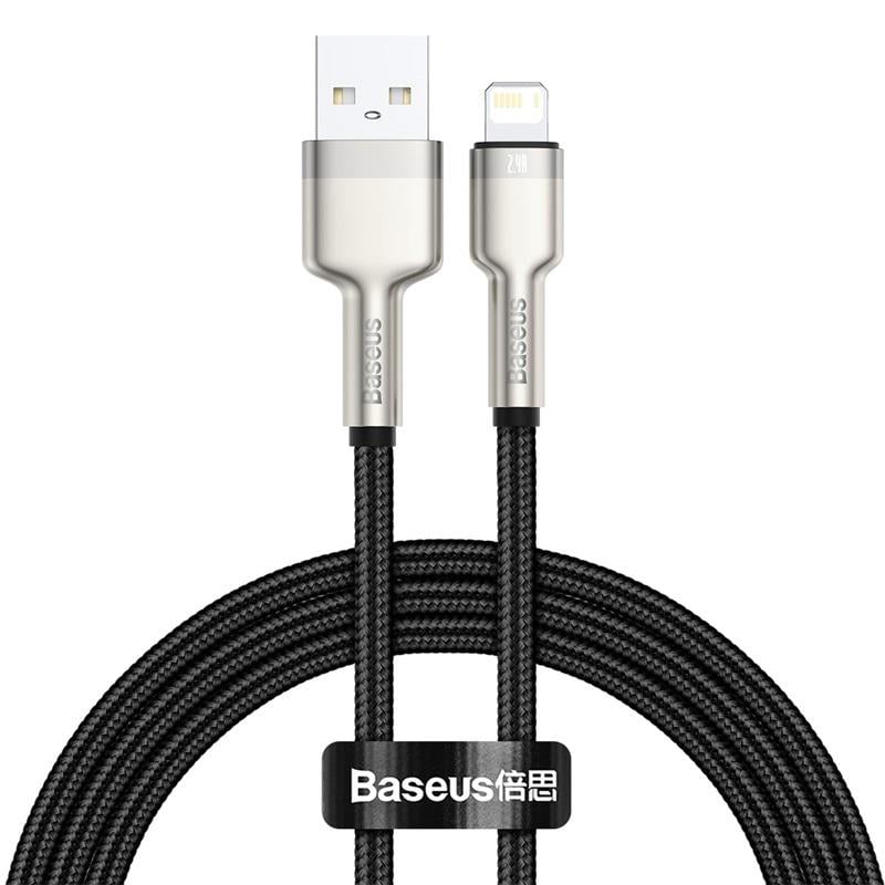 Кабель Baseus Lightning Cafule Series Metal Data Cable 1 м CALJK-A05 Black (fb44e33e)