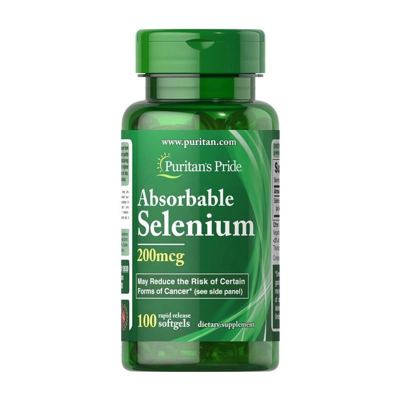 ᐉ Селен Puritan's Pride Absorbable Selenium 200 мг 100 капс. (19249-01)