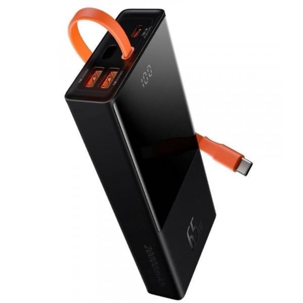 Повербанк BASEUS Elf Digital Display QC3,0/PD3,0 и c Type-C 20000 mAh/65 W/5 A Black