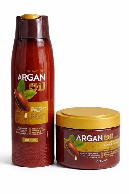 Набор для сухих и поврежденных волос Deliplus аргановым маслом и кератином 400 мл/400 мл
