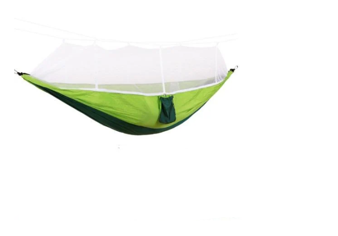 Гамак для кемпинга складной/подвесной с противомаскитной сеткой до 200 кг Зеленый (RD-8806)