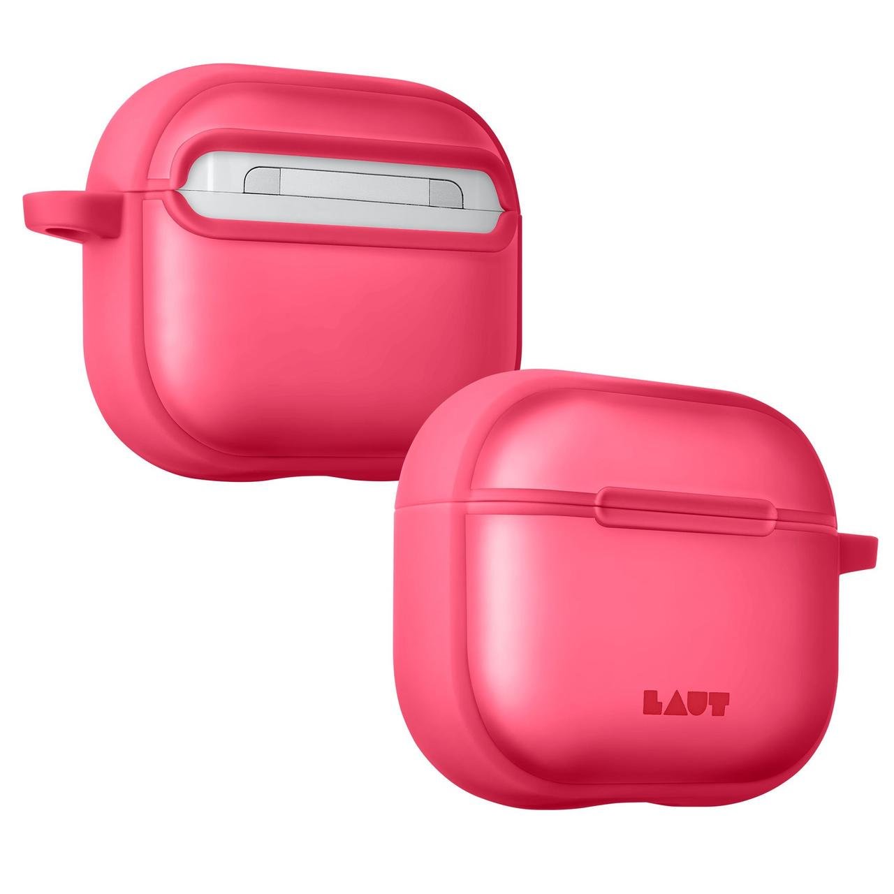 Чехол для наушников с карабином Laut HUEX Case for AirPods 3, Bubble Gum (L_AP4_HX_P) - фото 2