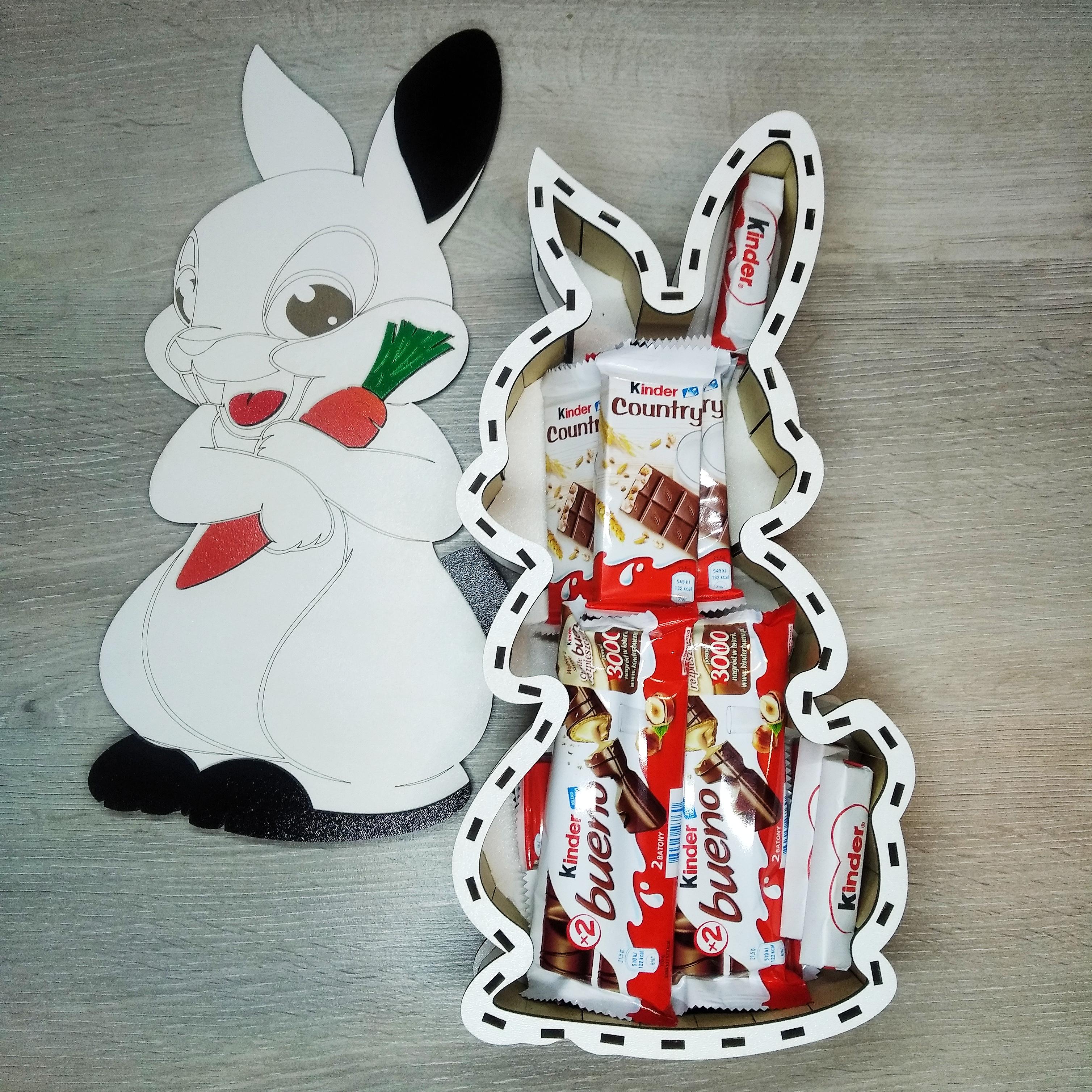 Коробка со сладостями Киндер Зайка 35х17х6 см