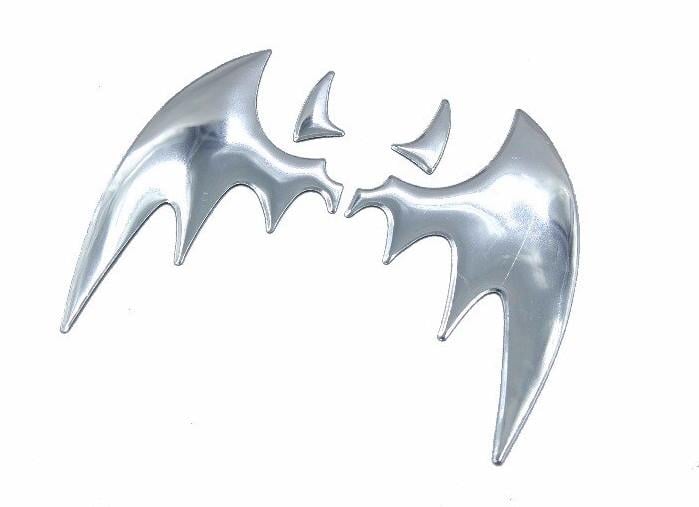 Наклейка на авто объемная Следы 9x7,5 см Серебряный (1665704598)